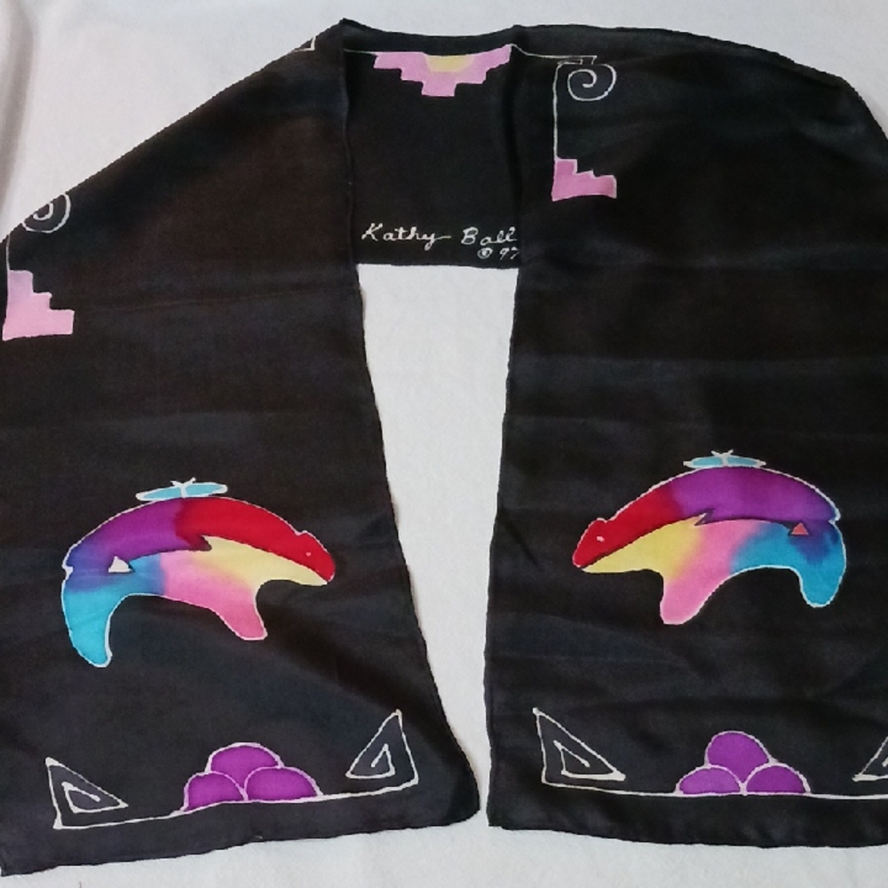 Colorful Bear Design Scarf - Picture 2 of 2